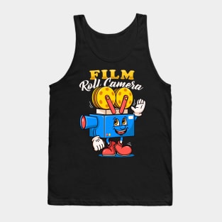 Film Roll Camera, cute character mascot film roll camera Tank Top